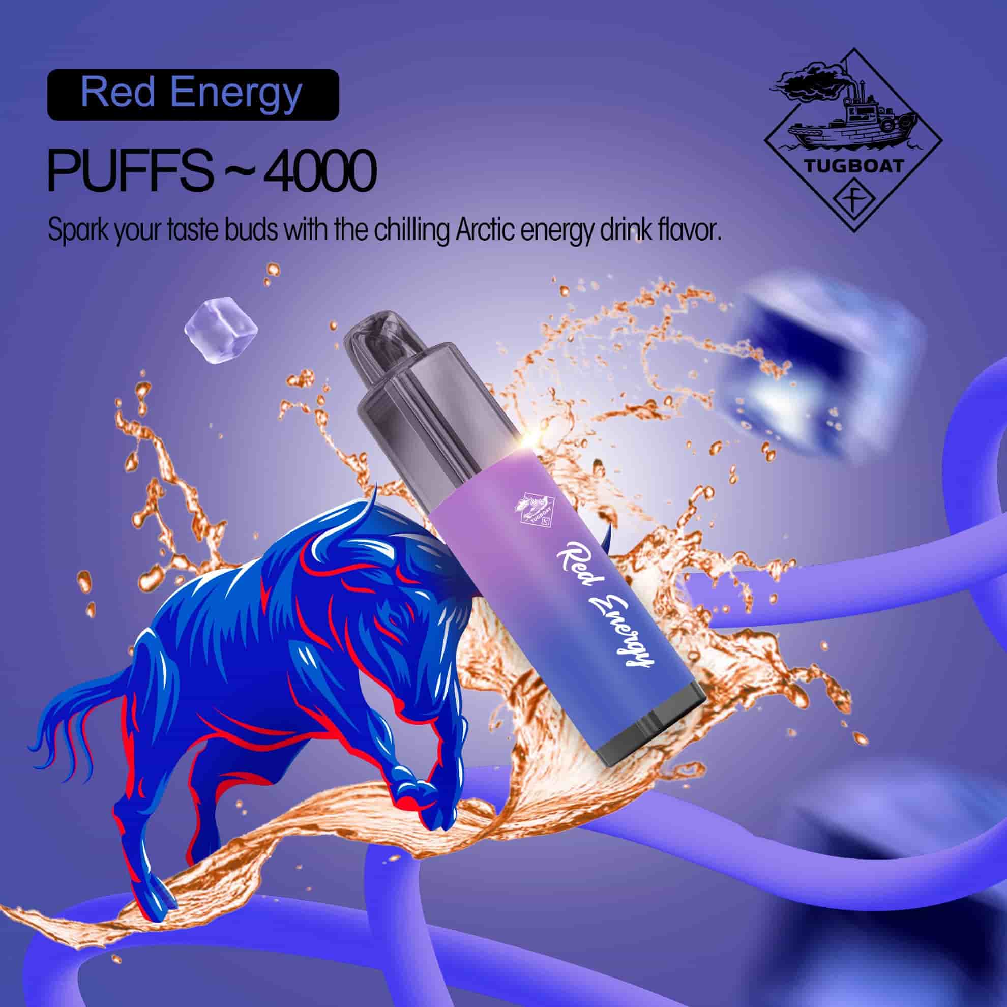 Tugboat Mega Flow Red Energy (4000 Puffs)