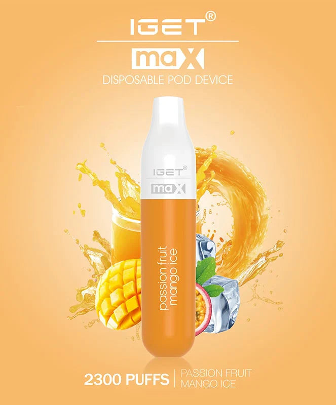 IGET Max Vape - Passion Fruit Mango Ice (2300 Puffs)