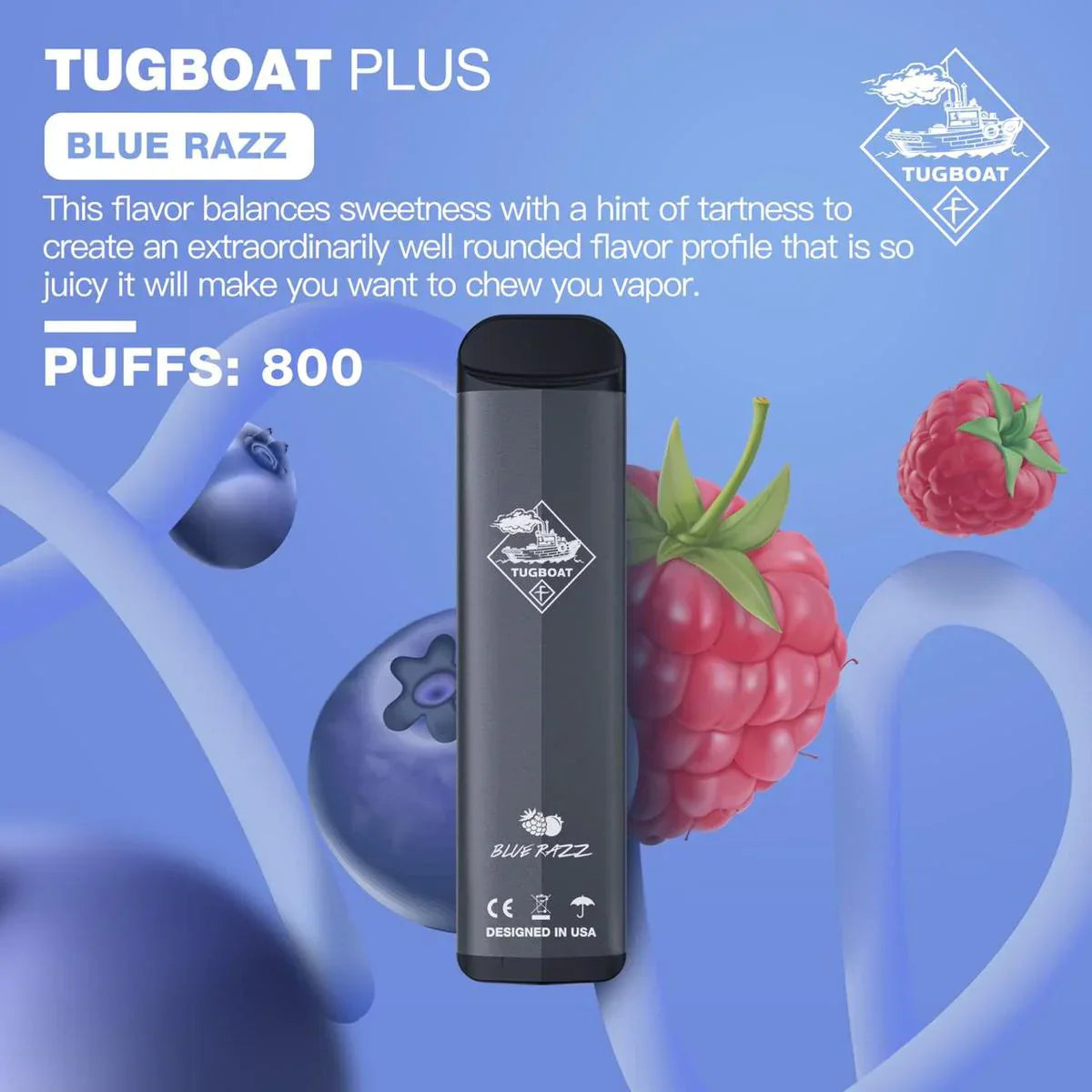 Tugboat Plus Blue Razz Vape