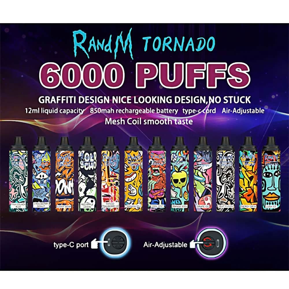 Tornado R&M Kiwi Passionfruit Guava (6000 Puffs)