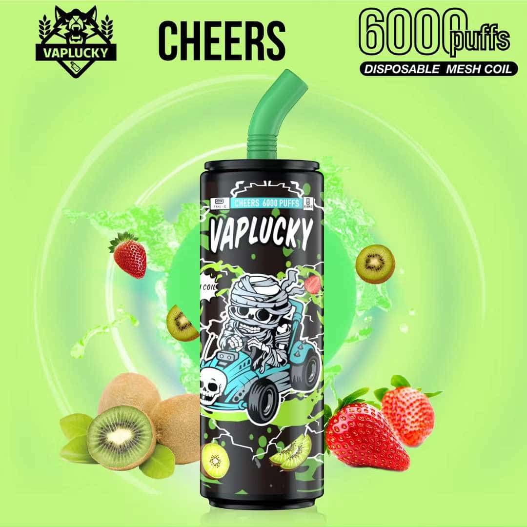 Vaplucky Cheers - Strawberry Kiwi (6000 Puffs)