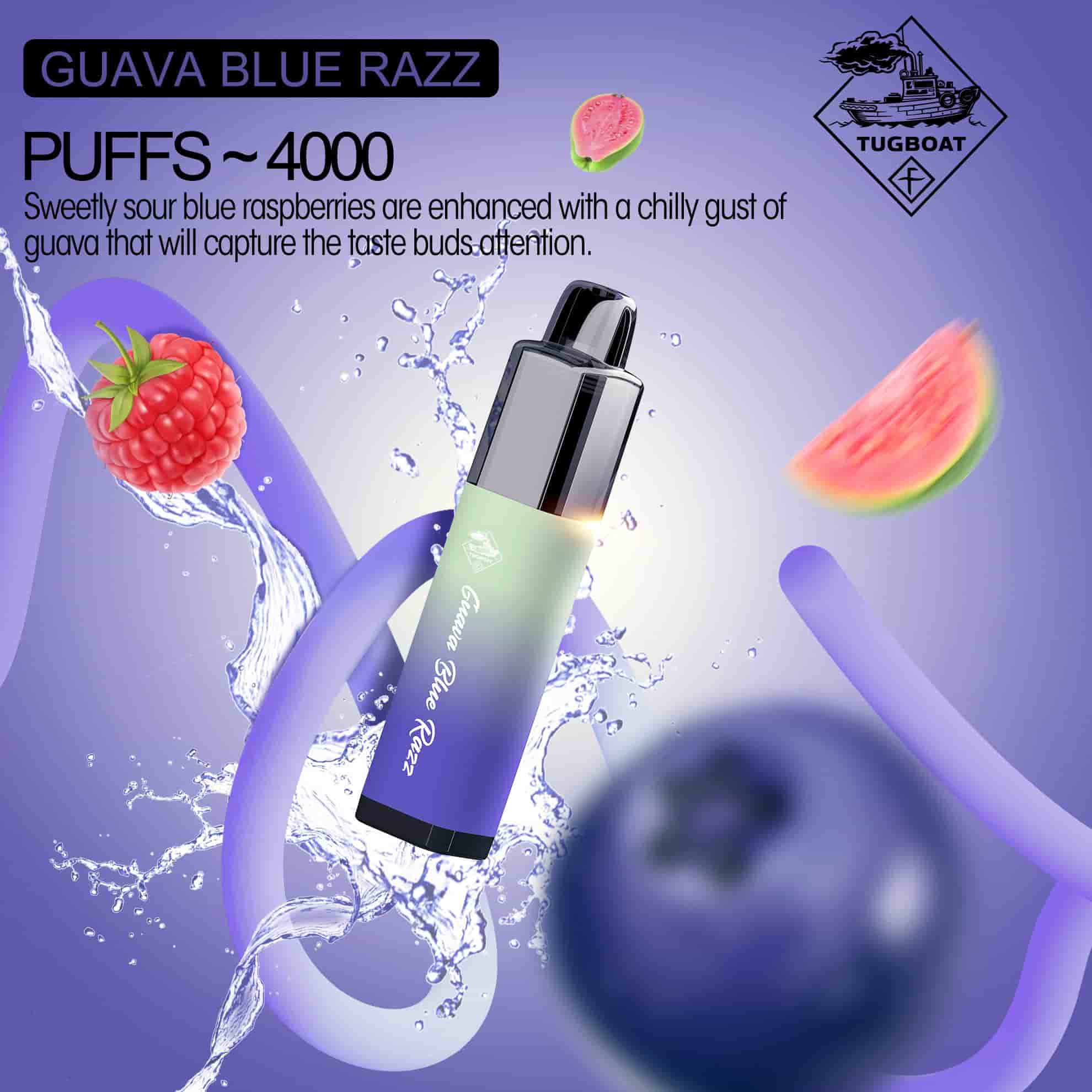 Tugboat Mega Flow Guava Blue Razz (4000 Puffs)