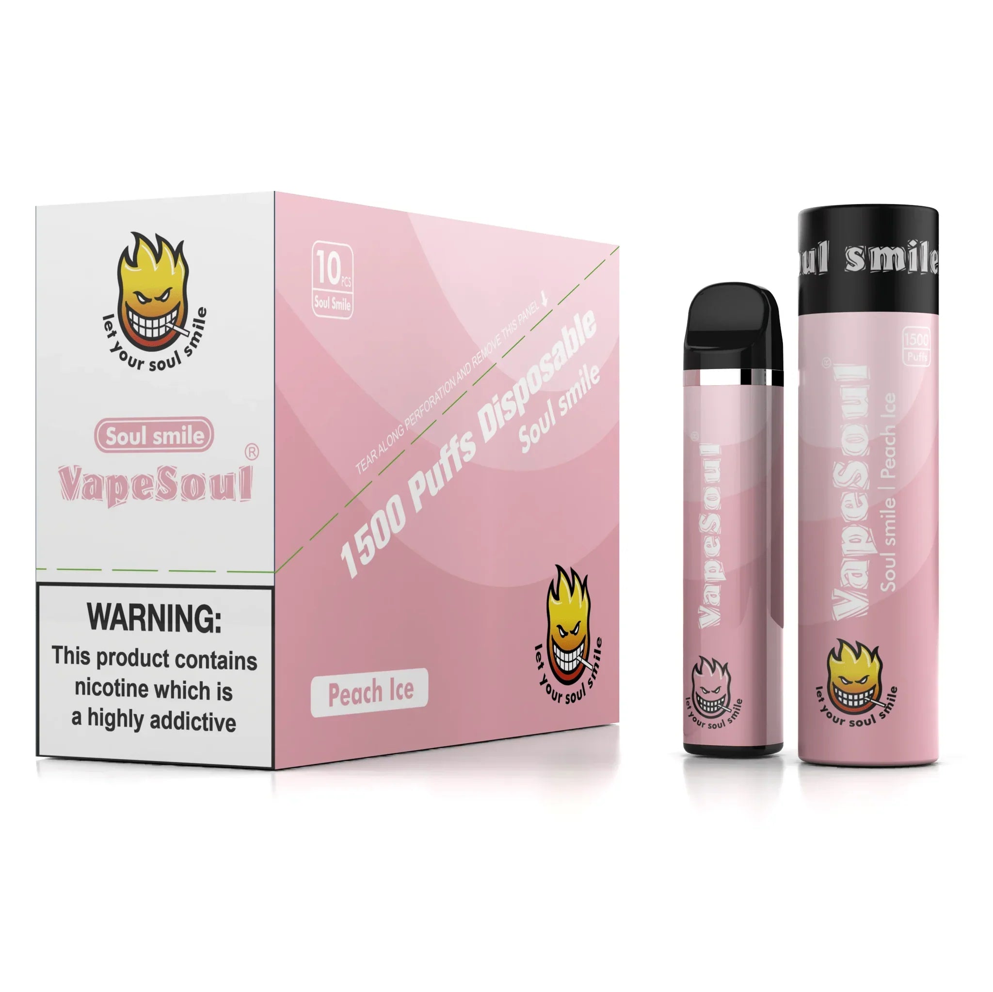 VapeSoul Smile II Peach Ice (1500 Puffs)