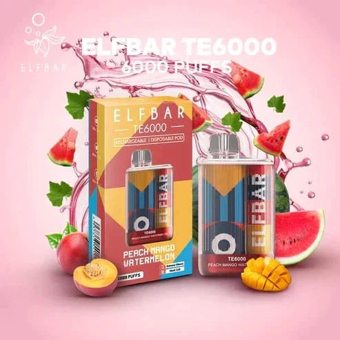 ELF BAR TE6000 - Peach Mango Watermelon (6000 Puffs)