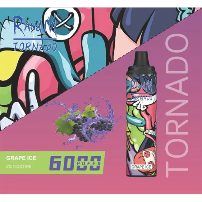 Tornado R&M Disposable Grape Ice (6000 Puffs)