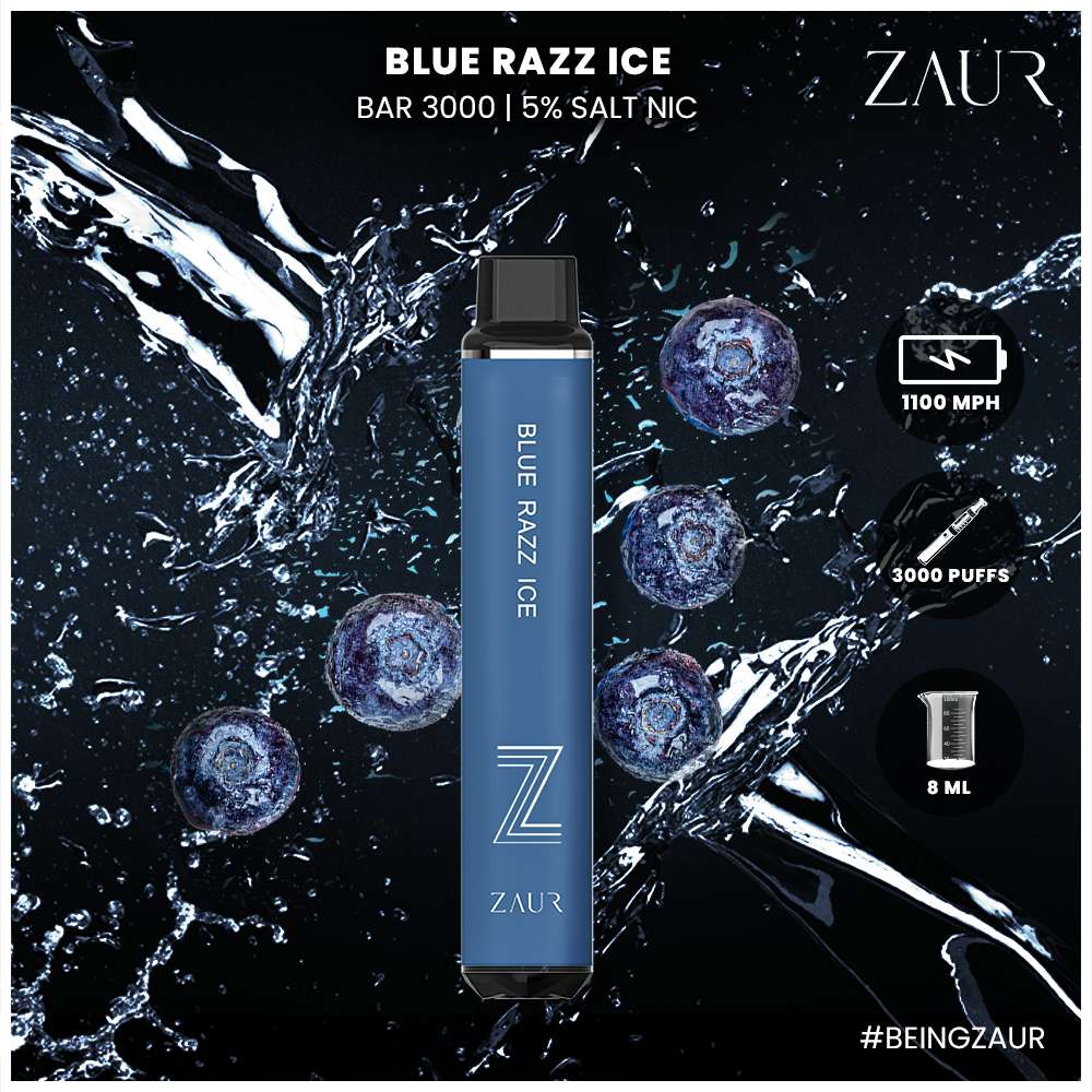 Zaur Blue Razz Ice Disposable (3000 Puffs)