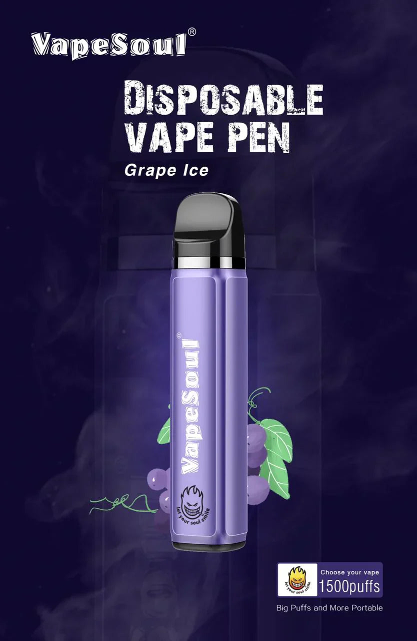 VapeSoul Smile II Grape Ice (1500 Puffs)