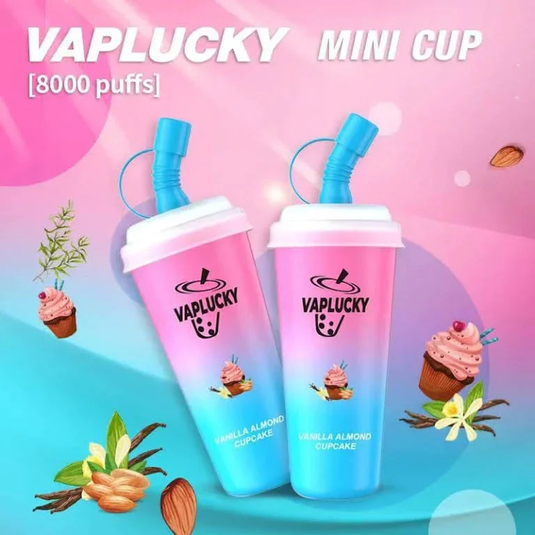 Vaplucky Mini Cup Vanilla Almond Cupcake (8000 Puffs)