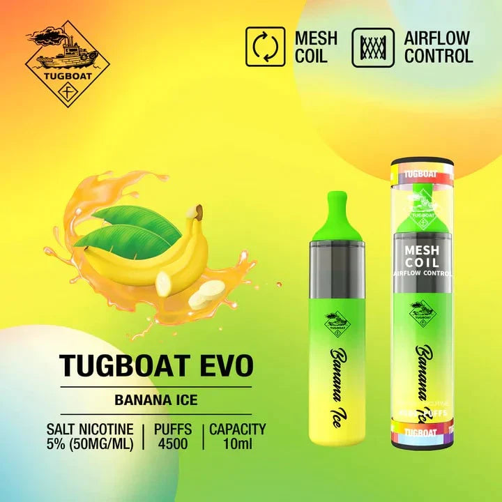 Tugboat Evo Banana Ice (4500 Puffs)