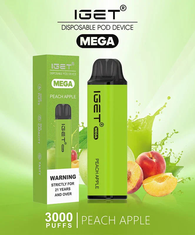 IGET Mega Peach Apple (3000 Puffs)