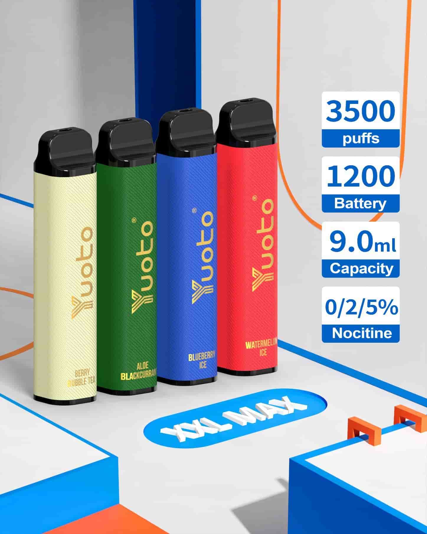 Yuoto XXL MAX Raspberry (3500 Puffs)