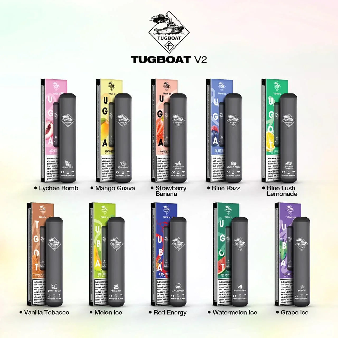 Tugboat V2 Disposable Blue Razz (400 Puffs)