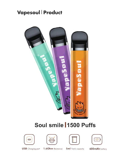 VapeSoul Smile II Iced Gum (1500 Puffs)