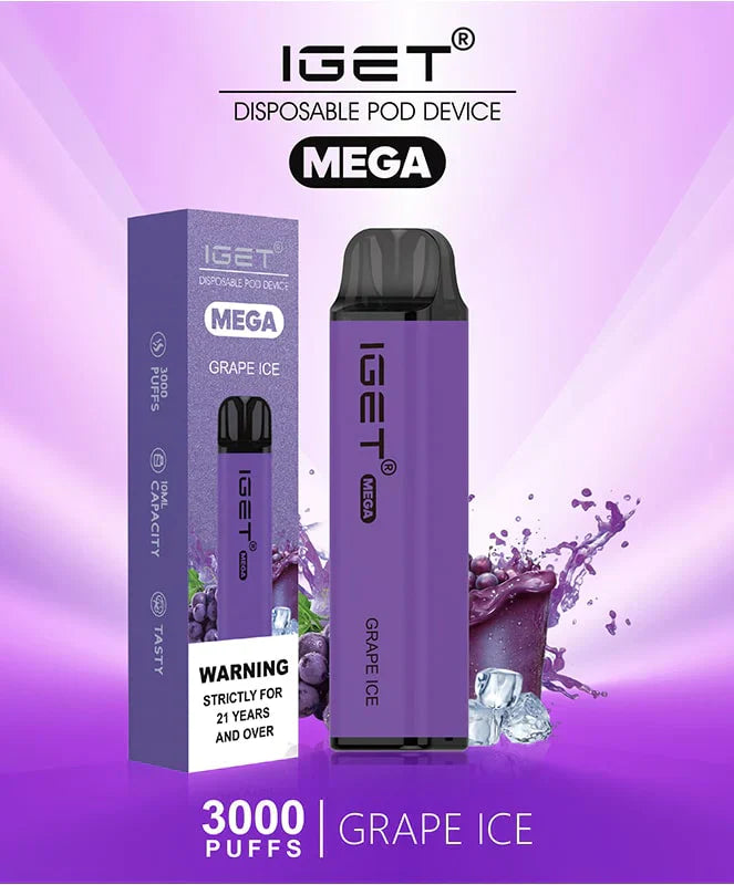 IGET Mega Grape Ice (3000 Puffs)