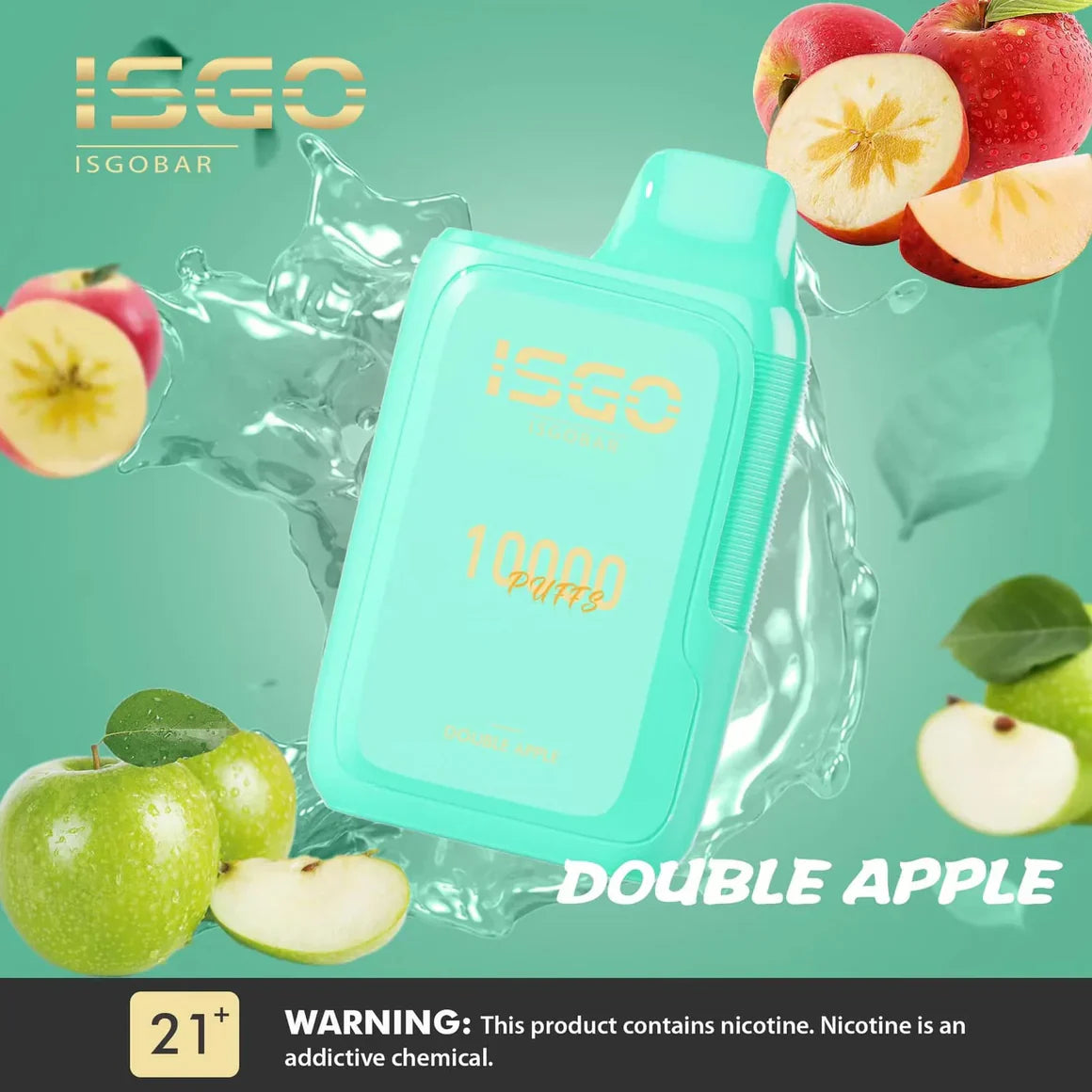 ISGO BAR 10000 - DOUBLE APPLE