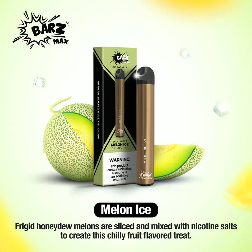 Barz Max Melon Ice Disposable - 600 Puffs